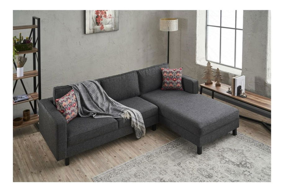 Rohová sedačka Kalen 1 (P) (antracit)