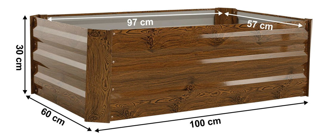 Vyvýšený záhon 4 Naipes (hnědá)