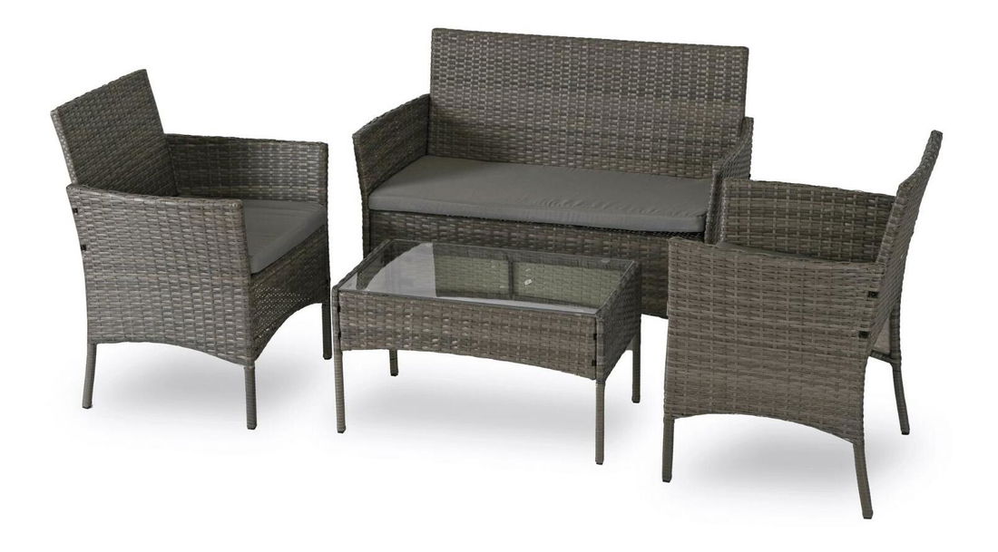 Zahradní set Manta (šedá) (pro 4 osoby)