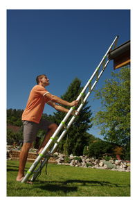 Teleskopický žebřík 3,8 m Handy (šedá + zelená)