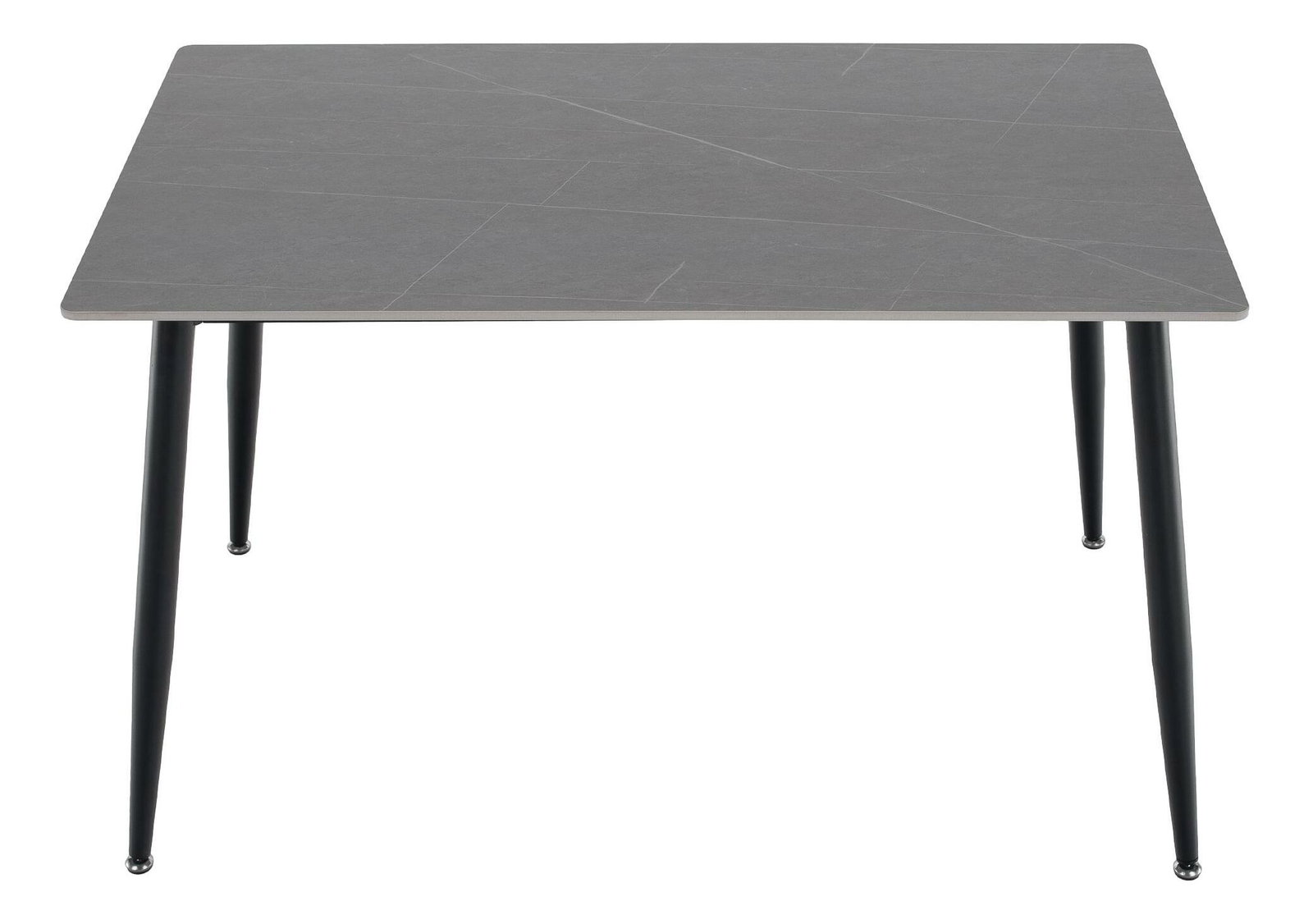 Jídelní stůl Fresia 1 (šedý mramor + černá) (pro 4 osoby)