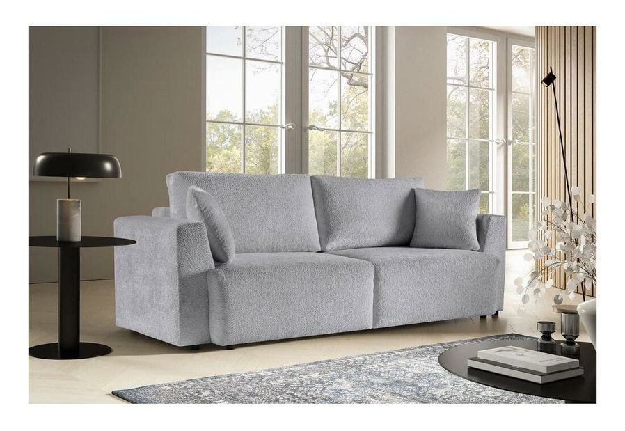 Pohovka trojsedačka Frasco (světle šedá + černá)