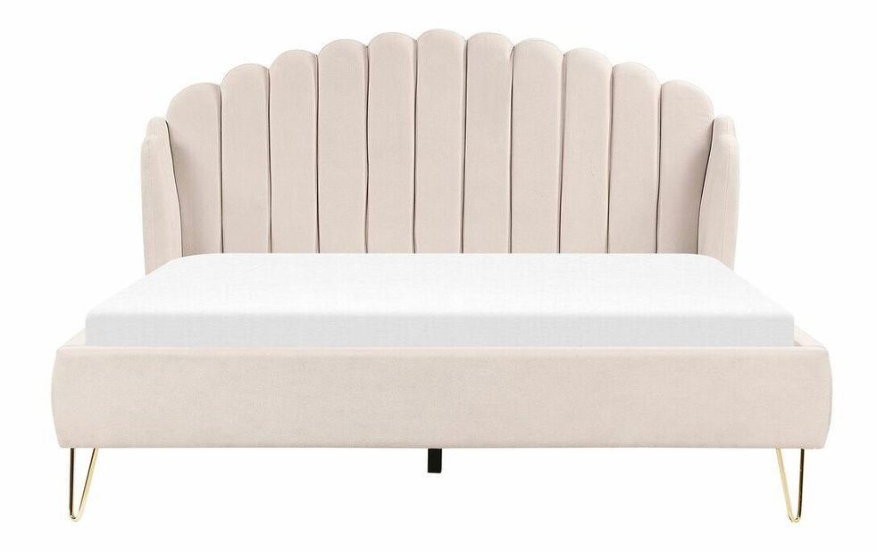 Manželská postel 180 cm Alise (béžová) (s roštem)