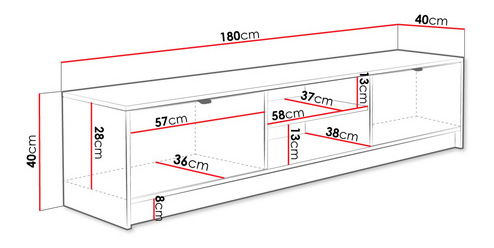 TV skříňka Rozoma 2K (černý molet)
