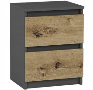 Noční stolek Reluna (antracit + artisan)