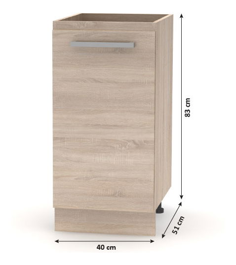 Kuchyň Noliana 240 cm (dub sonoma)