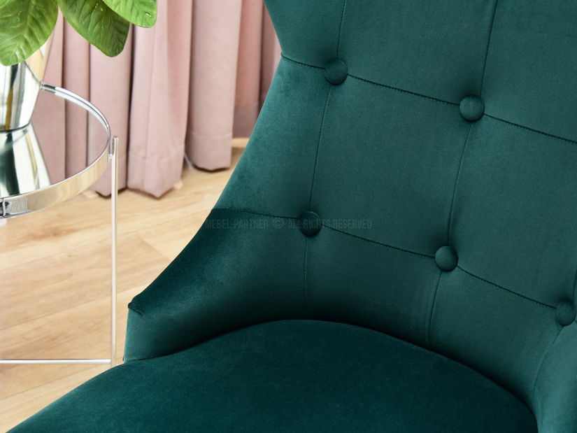 Křeslo Elza (zelená + černá)