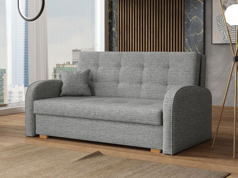 Rozkládací pohovka Carivia Gold III (šedá) (s úl. prostorem)