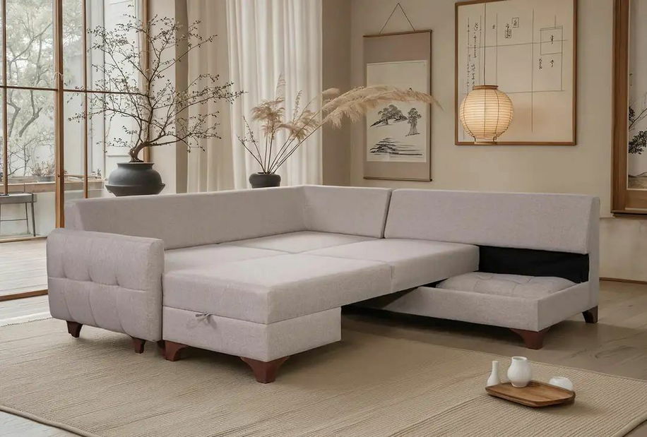 Rohová sedačka Clof (šedá) (P)