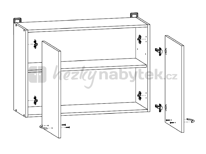 Horní kuchyňská skříňka BRW Junona line G2D/80/57 (Dub sonoma)