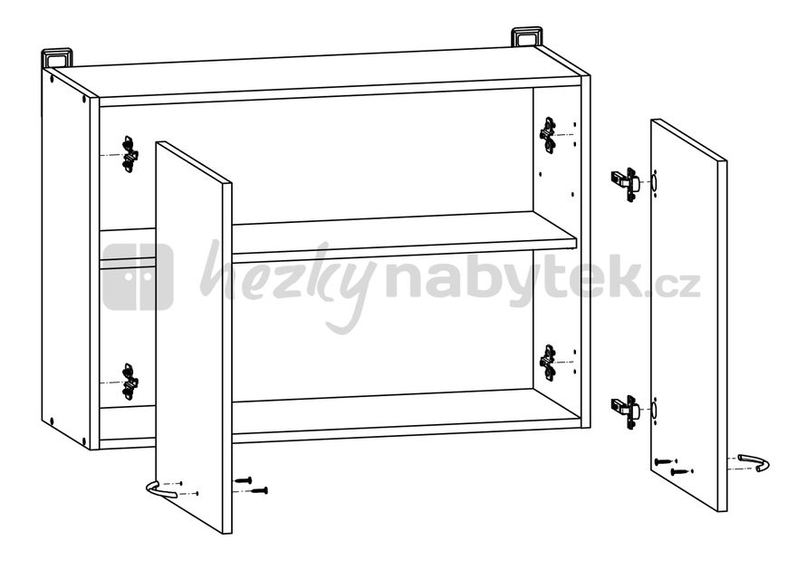 Horní kuchyňská skříňka BRW Junona line G2D/80/57 (Dub sonoma)