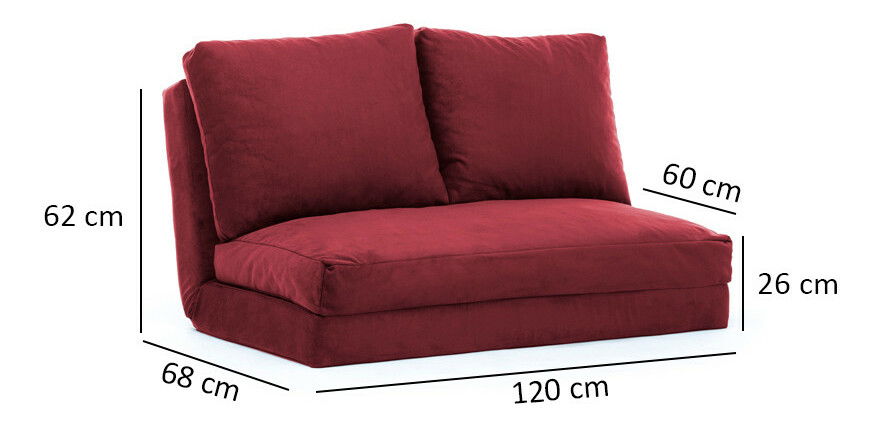 Pohovka futon Tilda (Kaštanová)