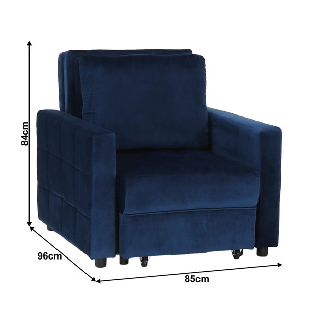 Rozkládací křeslo Pello (modrá)