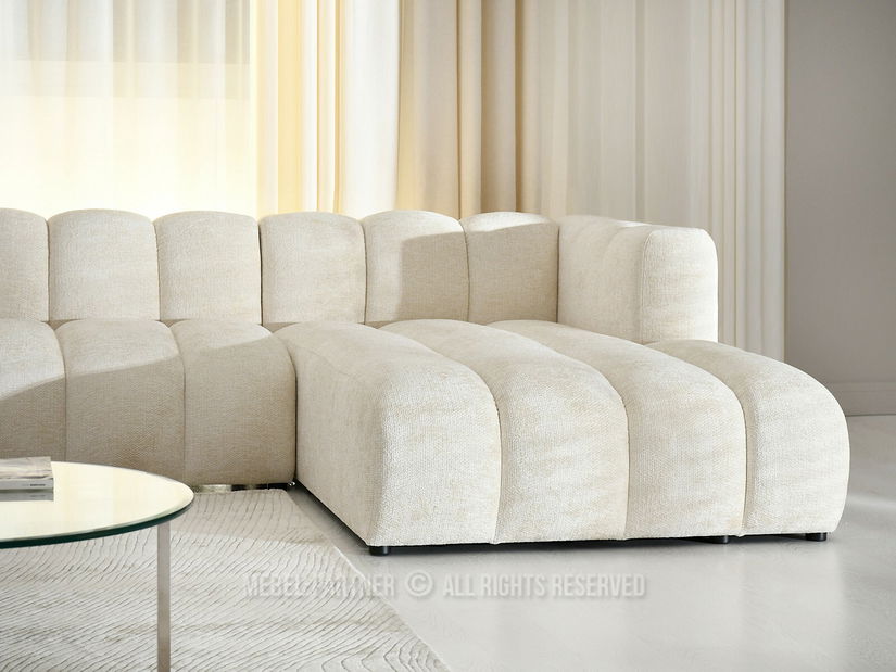 Rohová sedačka Organice (krémová + černá)