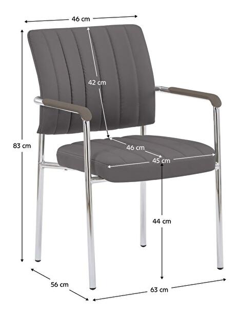 Konferenční židle Flos (taupe + chrom)