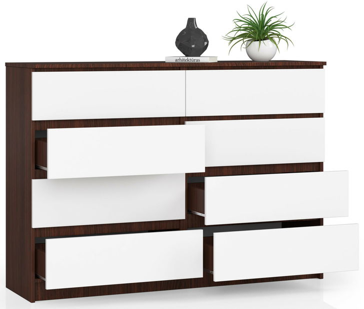 Komoda Keanu III (wenge + bílá)