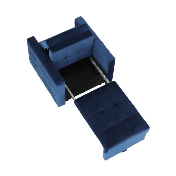 Rozkládací křeslo Pello (modrá)