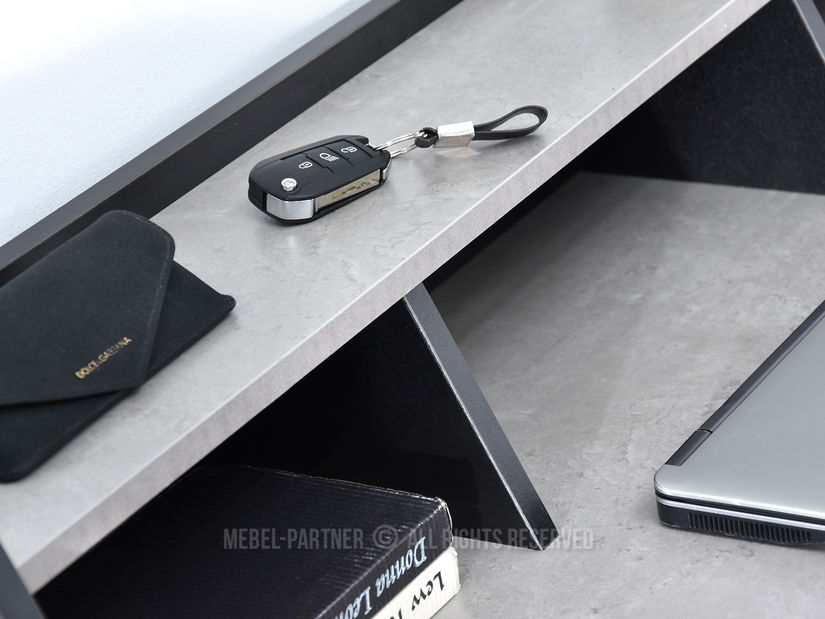 PC stolek Aspart (beton + černá)