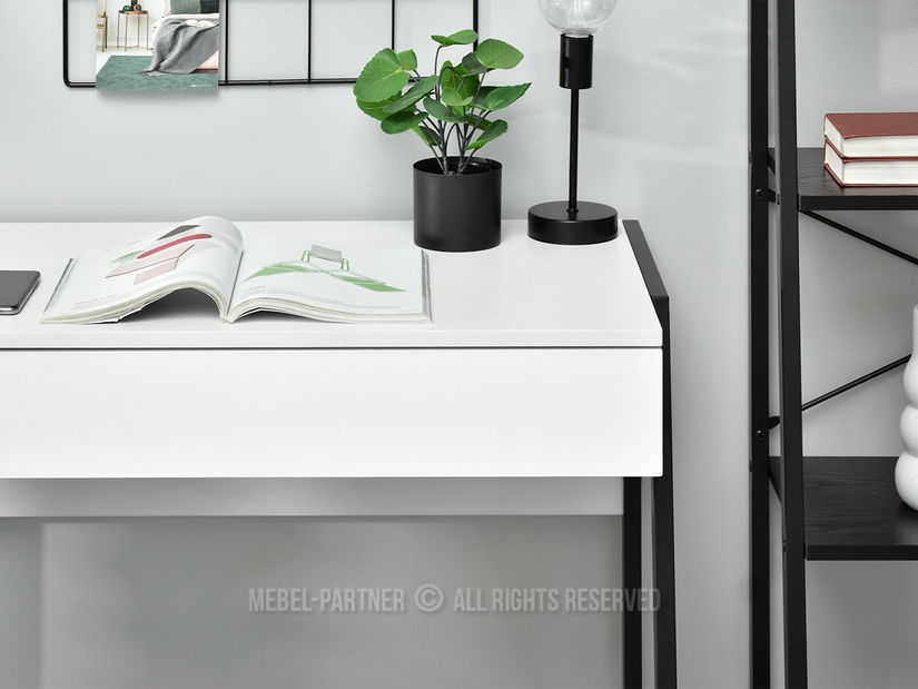 PC stolek Norway (bílá + černá)