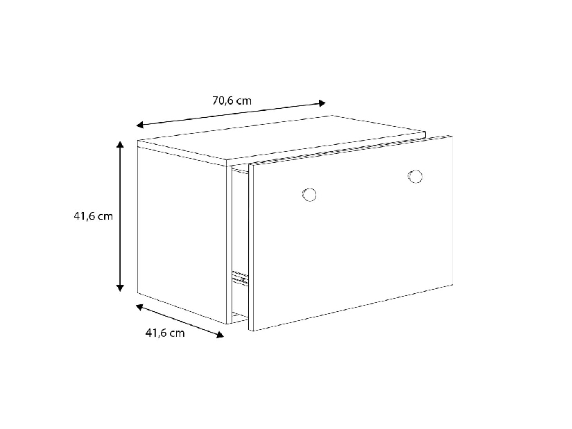 Úložný box pro děti Ione (bílá + dub sonoma)