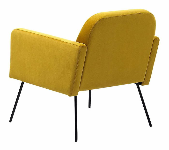 Křeslo NORK (samet) (žlutá)