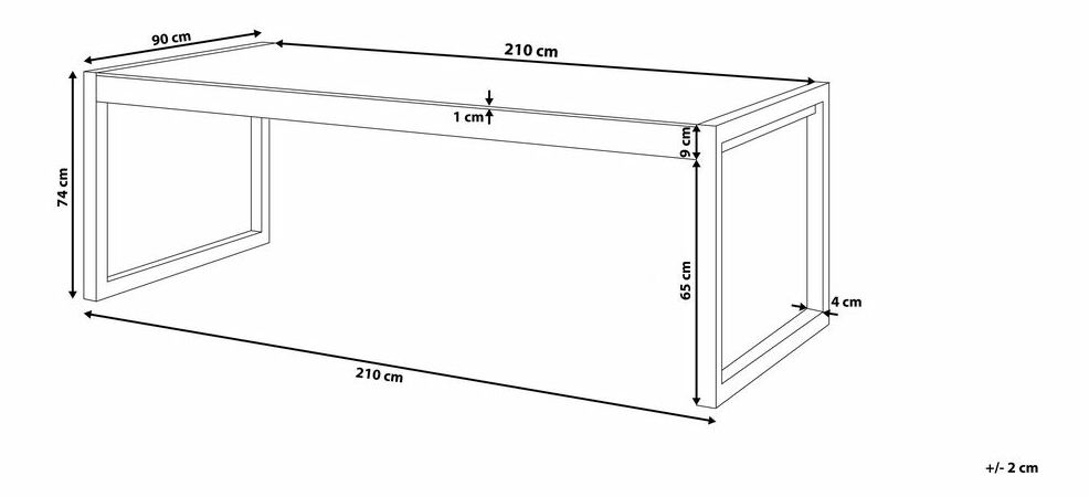 Zahradní stůl Brocoli (krémově bílá)