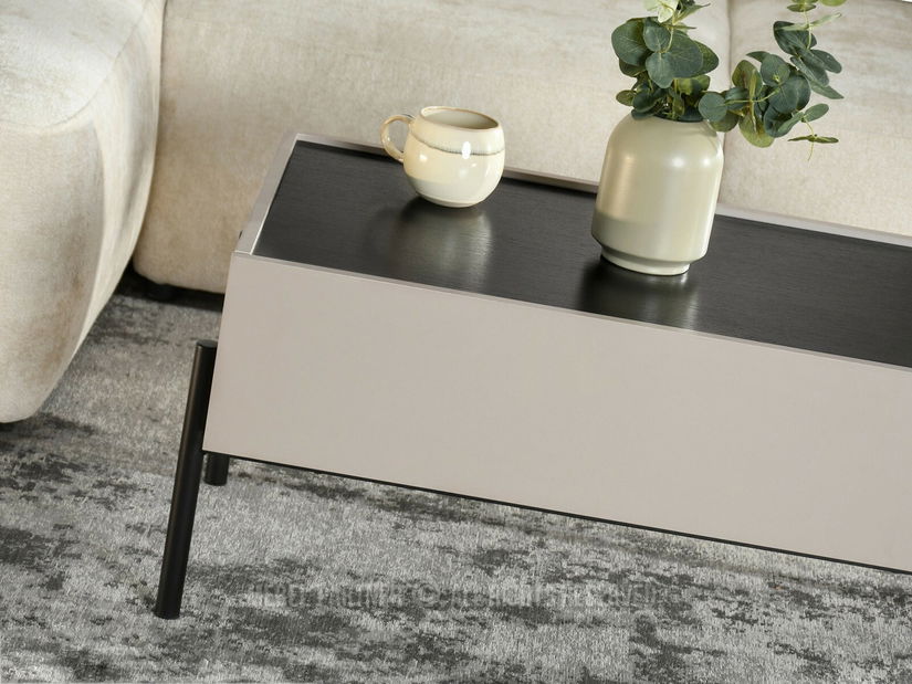 Konferenční stolek Bidart (béžová + černá)