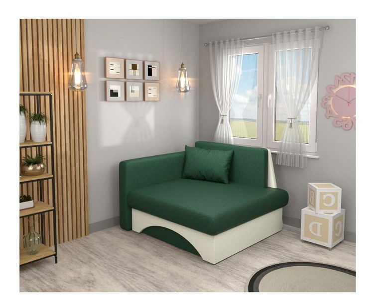 Křeslo Kubosik new (zelená + béžová) (L)