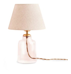 Stolní lampa Glaseroso 1 (krémová + zlatá)