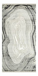 Koberec 80 x 150 cm Amore VII (krémová + černá)