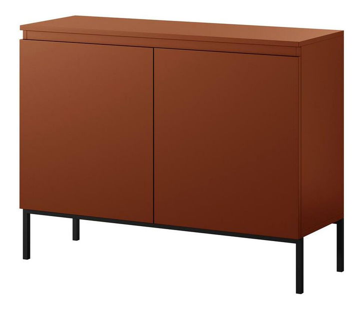 Skříňka Bennasi B2 (červená cihla + černá)