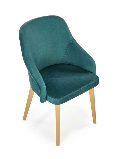 Jídelní židle Tumble (smaragdová + dub medový)