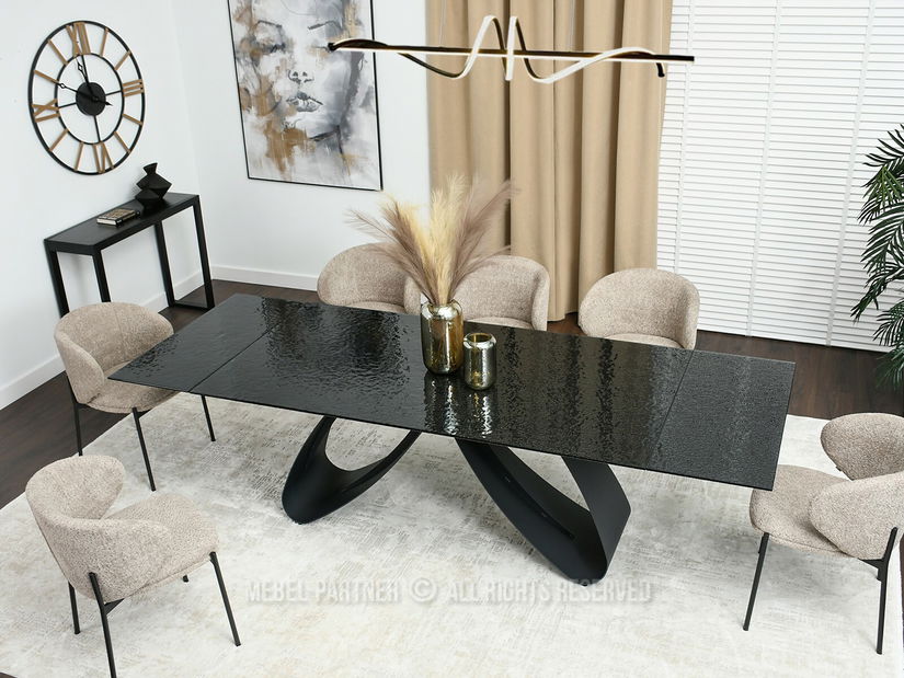 Jídelní stůl Prego (antracitová + černá)
