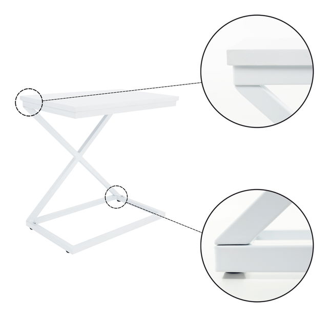 Příruční stolek Alpa (bílá)