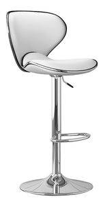 Barová židle Heidi (bílá + chrom)
