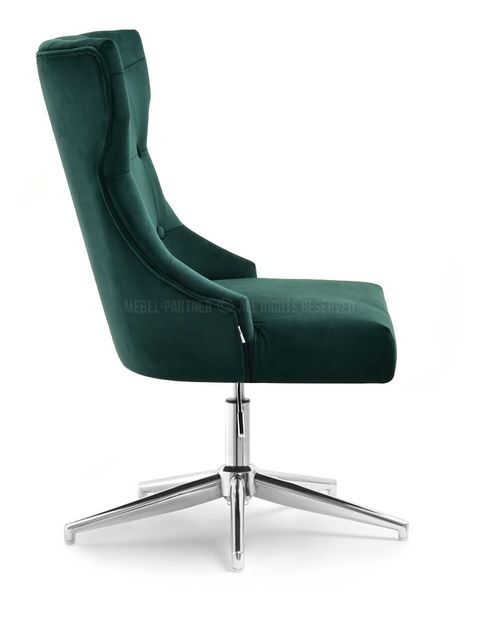 Křeslo Elza (zelená + chromová)