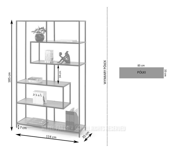 Regál Consabido (černá)