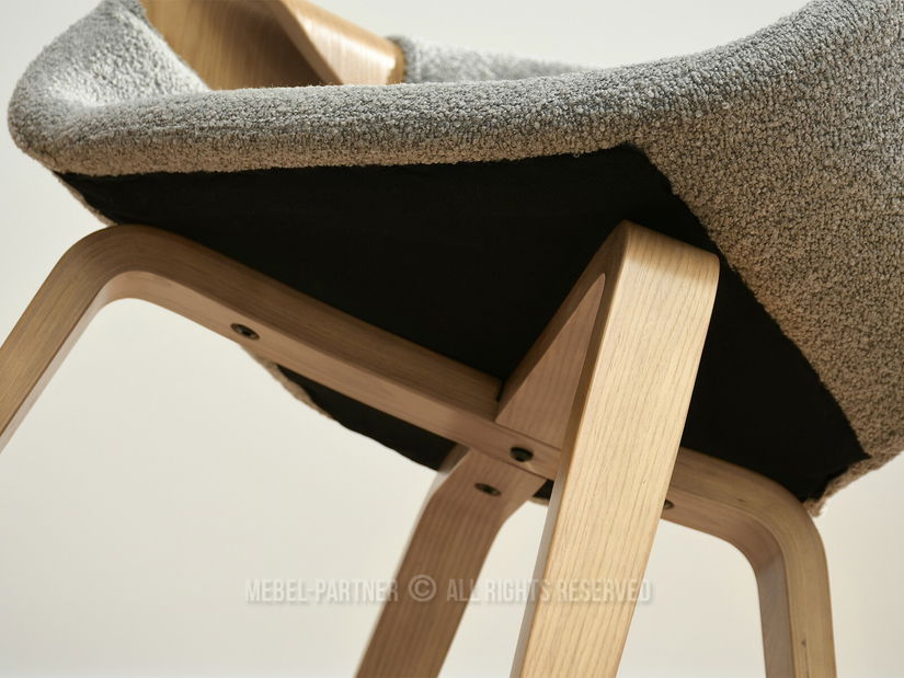 Židle Kurt (dub šedý + dub)