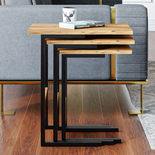 Set konferenčních stolků Zigmund (Borovice atlantic)