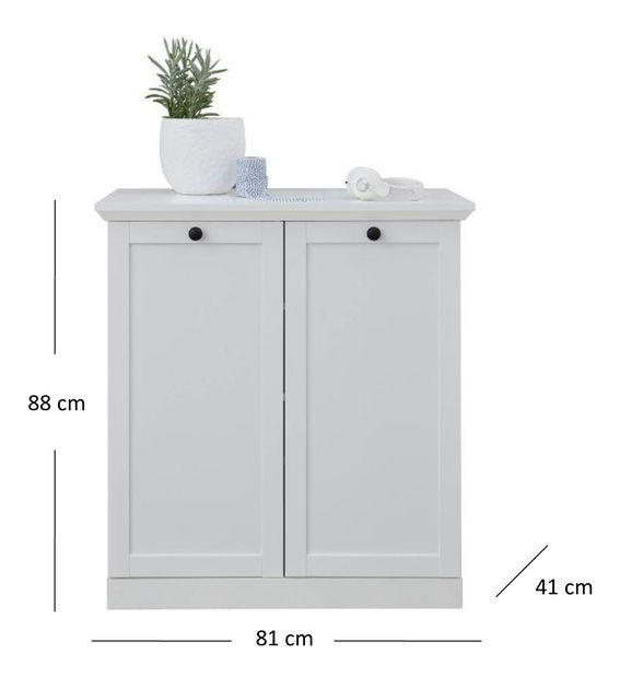 Komoda Brendon 2D (bílá)