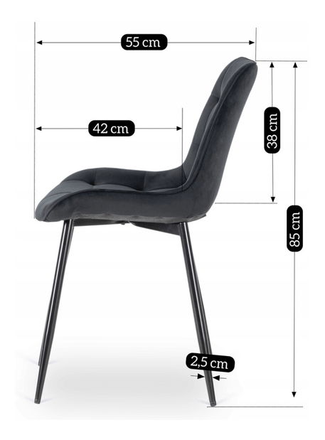 Jídelní židle Clavar (černá)