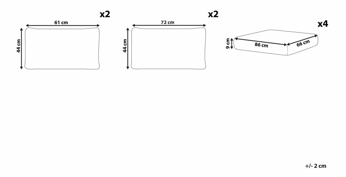Sada potahů na polštáře Notty (bílá)