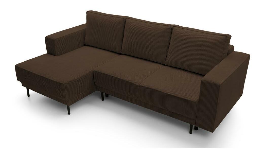 Rohová sedací souprava Rodriguez mini (L) (tmavobéžová + černá)