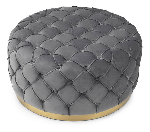 Taburetka Marshall (šedá + zlatá)