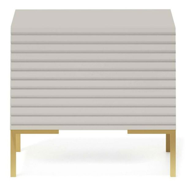 Noční stolek Lamellito L4 (šedobéžová + zlatá)