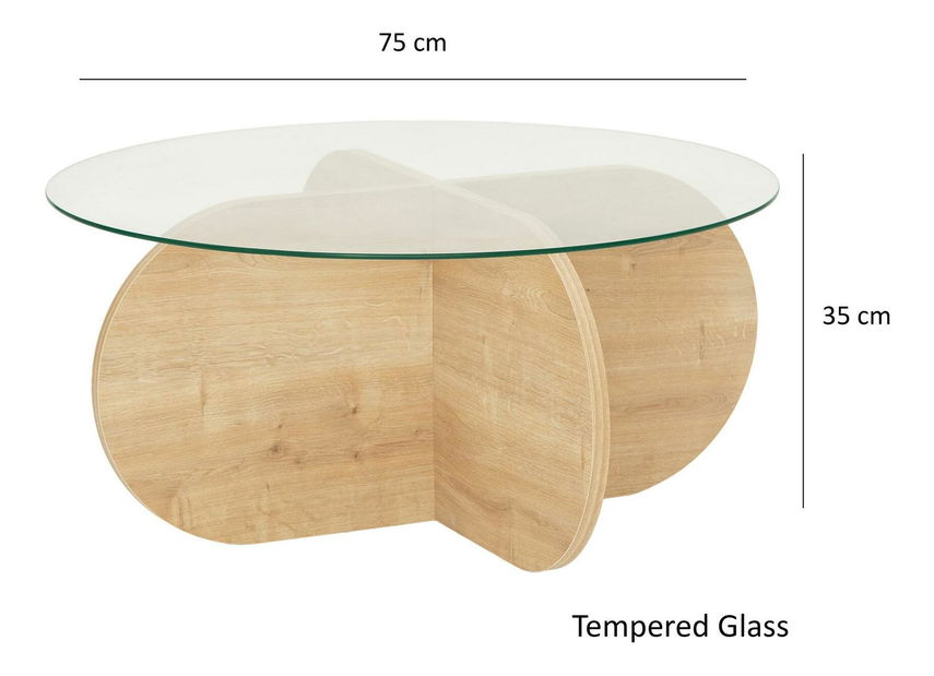 Konferenční stolek Bubbly (dub safírový)