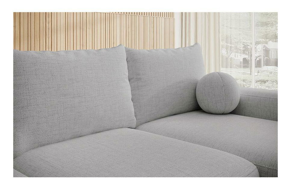 Rohová sedací souprava Carlito (P) (šedá + černá)