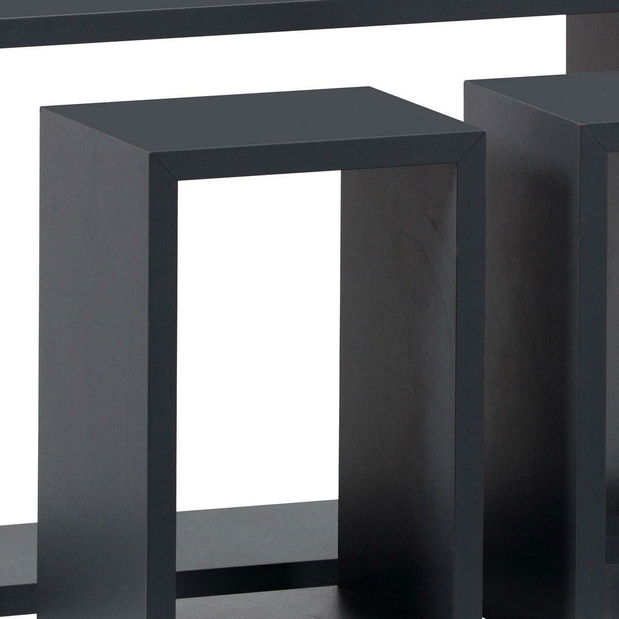 Set 3 nástěnných polic Pentiassa (šedá matná)