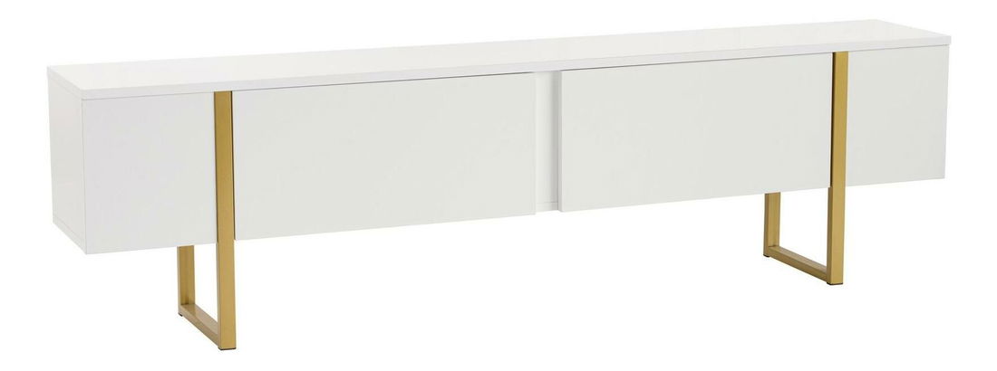 TV skříňka Seronitta (bílá + zlatá)