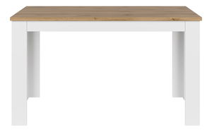 Rozkládací jídelní stůl Vina (bílá + dub wotan)